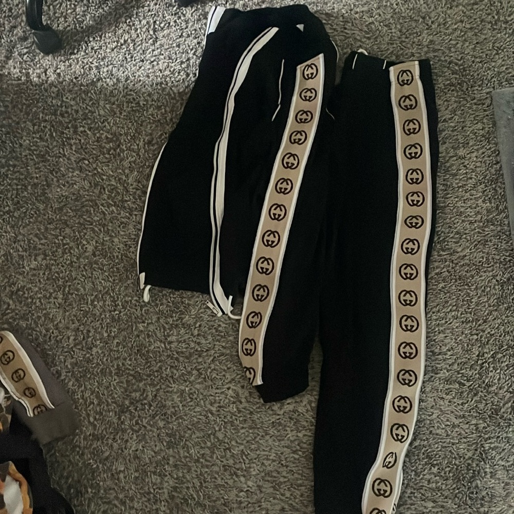 Black Gucci technical sweatsuit